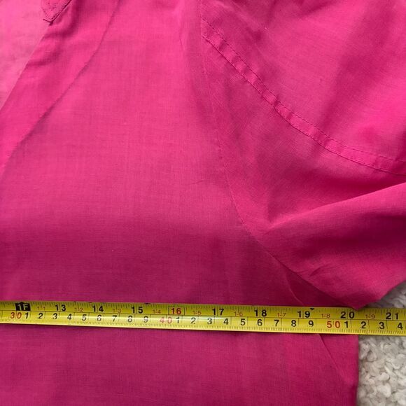 Surinder Creations Pink Hand Painted Horse Print Dress Sheer Bohemian Cover Up - Picture 6 of 12